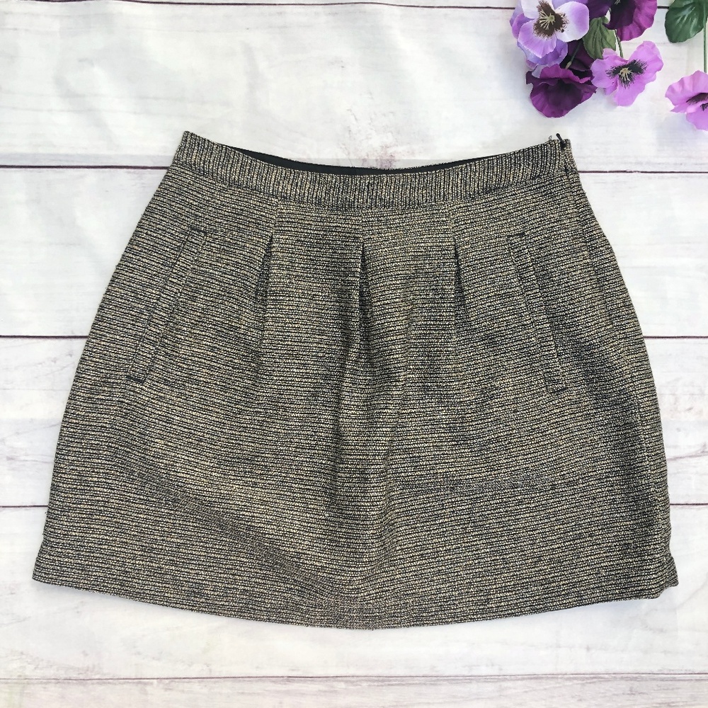 Broadway and Broome Gold Silver Shimmer Skirt